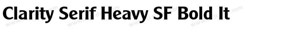 Clarity Serif Heavy SF Bold Italic字体转换
